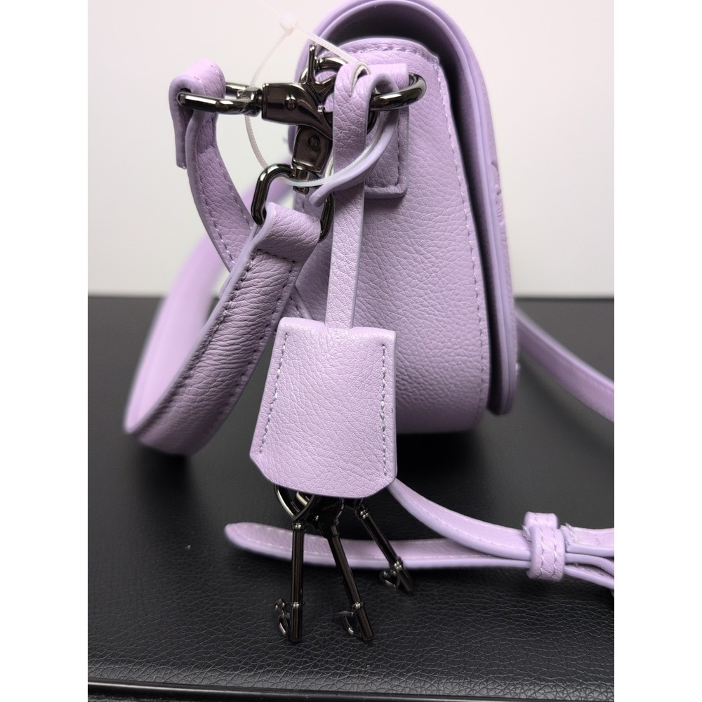 BETSEY JOHNSON Purse Skulls Embossed Crossbody Bag XOMARCI‎ Lavender NWT - Picture 4 of 8